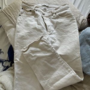 Abercrombie cream dad jeans